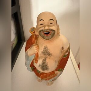 Vintage Collectible Satsuma Moriage HouseofKoshu  Kamotsuru Sake Decanter